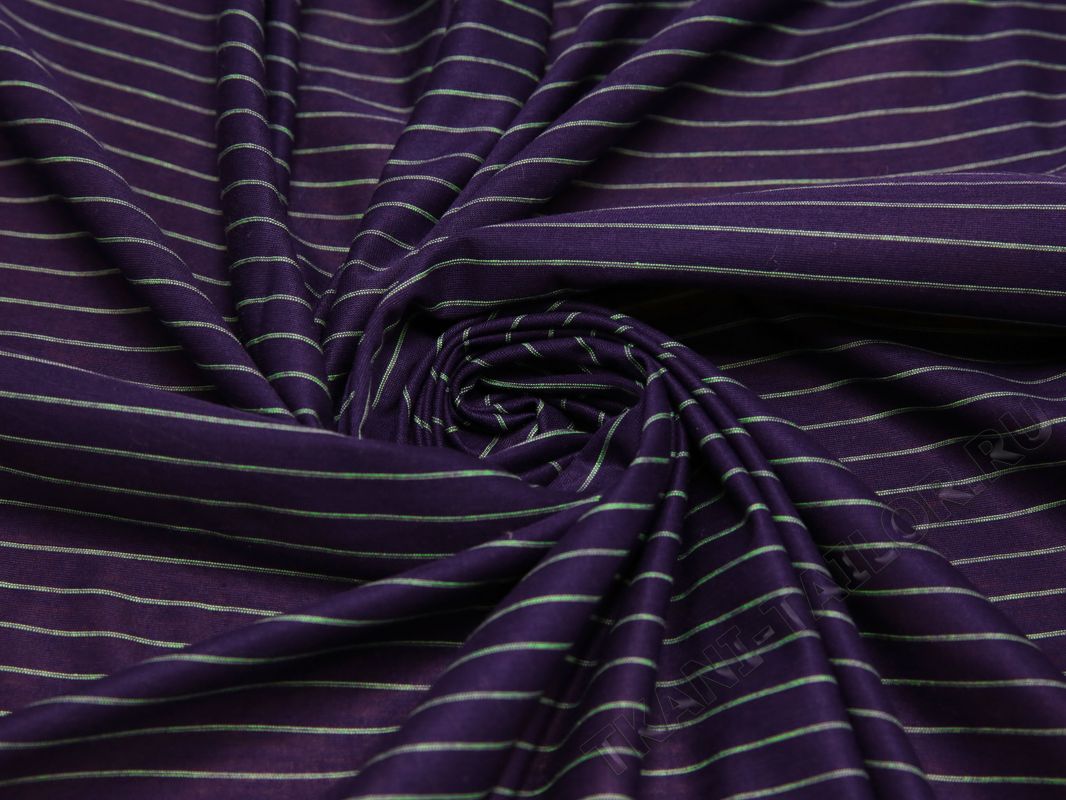 Трикотажная ткань фиолетовая в серую полоску - фото 4