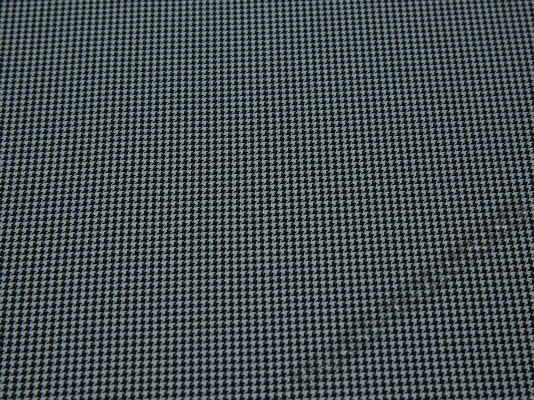 Трикотажная ткань черно-белая гусиная лапка - фото 2