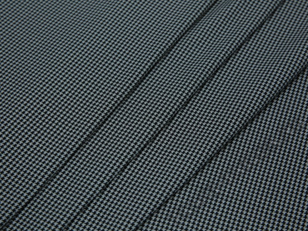 Трикотажная ткань черно-белая гусиная лапка - фото 3