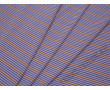 Трикотажная ткань фиолетовая в оранжевую полоску