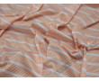 Трикотажная ткань оранжевая в белую полоску