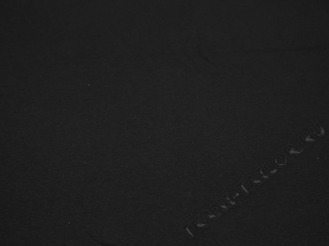 Трикотаж хлопковый черного цвета - фото 2