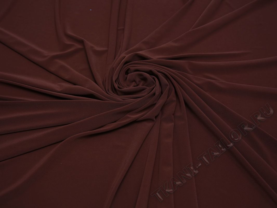 Трикотажная ткань терракотового цвета - фото 4
