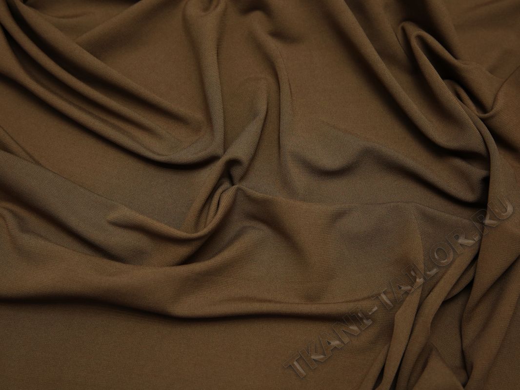 Трикотажная ткань коричневая - фото 5