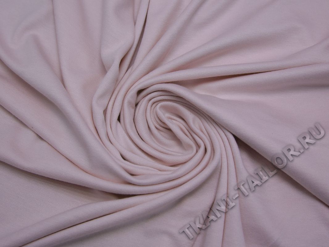 Трикотажная ткань вискоза светло-розовая - фото 4