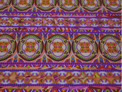 Бифлекс разноцветный абстрактный принт - фото