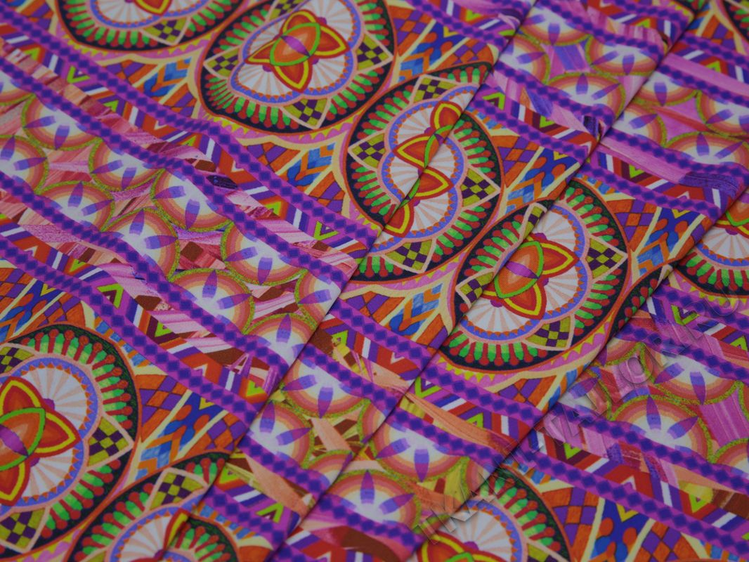 Бифлекс разноцветный абстрактный принт - фото 3