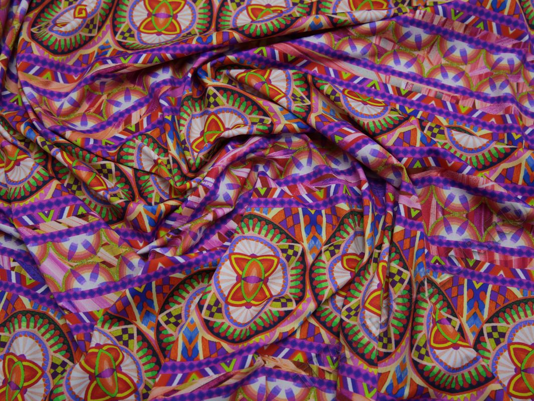 Бифлекс разноцветный абстрактный принт - фото 5
