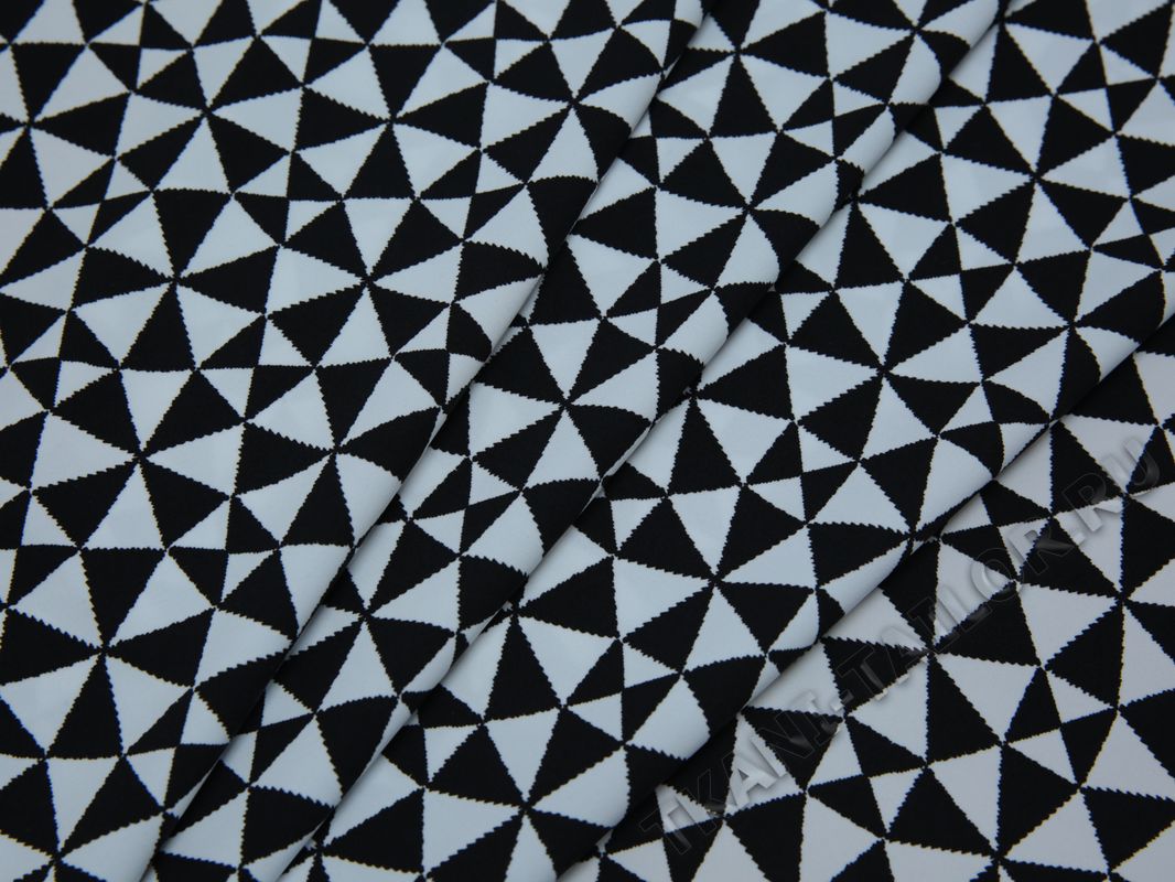 Бифлекс черно-белый принт треугольники - фото 3