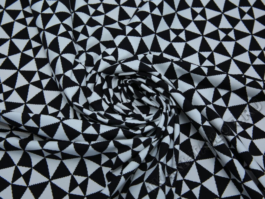 Бифлекс черно-белый принт треугольники - фото 4