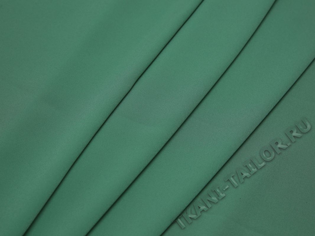 Блузочная ткань зеленая - фото 1
