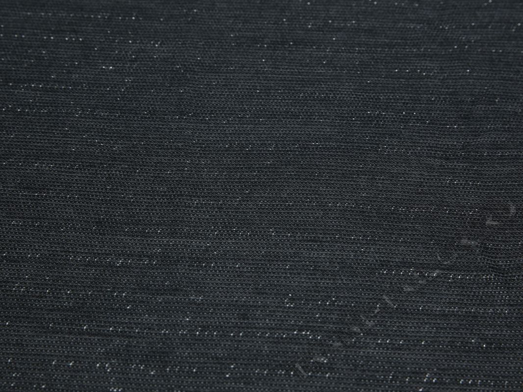 Сетка с люрексом серебристо-черная - фото 2