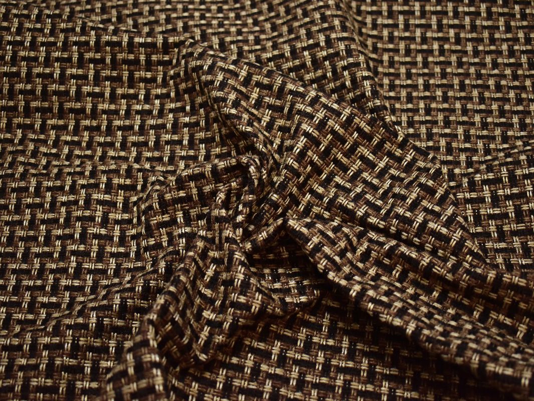 Рогожка мебельная крупная коричневая - фото 5