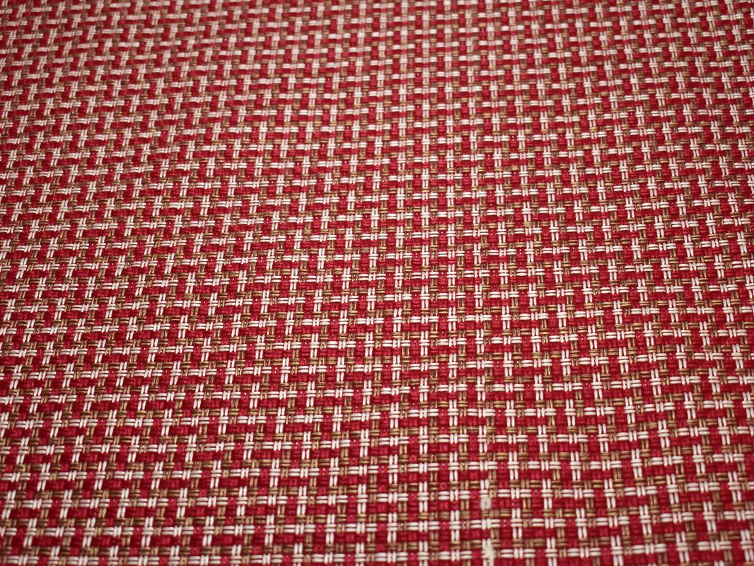 Рогожка мебельная крупная красно-белая - фото 2