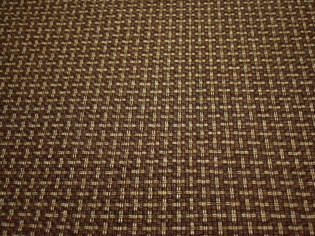 Рогожка мебельная крупная бежево-коричневая - фото 2