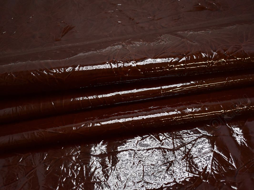Кожзаменитель обивочный коричневый шоколадный оттенок - фото 3