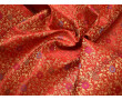 Китайский шелк красный цветочный принт