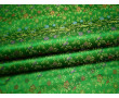 Китайский шелк зеленый с цветочным узором