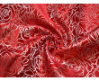 Китайский шелк красный принт розы
