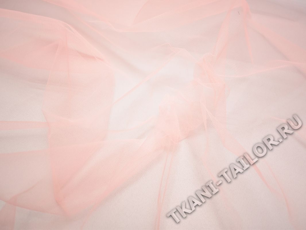 Сетка жесткая персико-розовая - фото 1