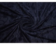 Трикотажная ткань темно-синяя фактурные цветы