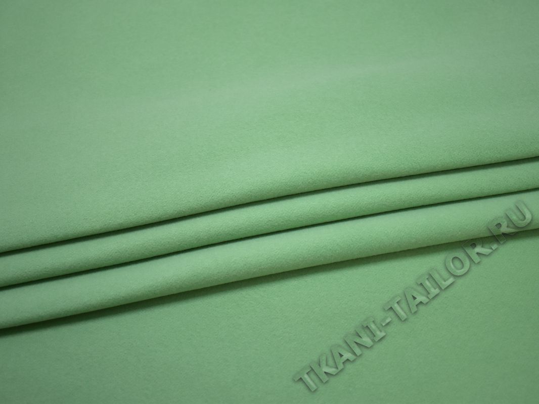 Пальтовая ткань мятно-зеленая - фото 3