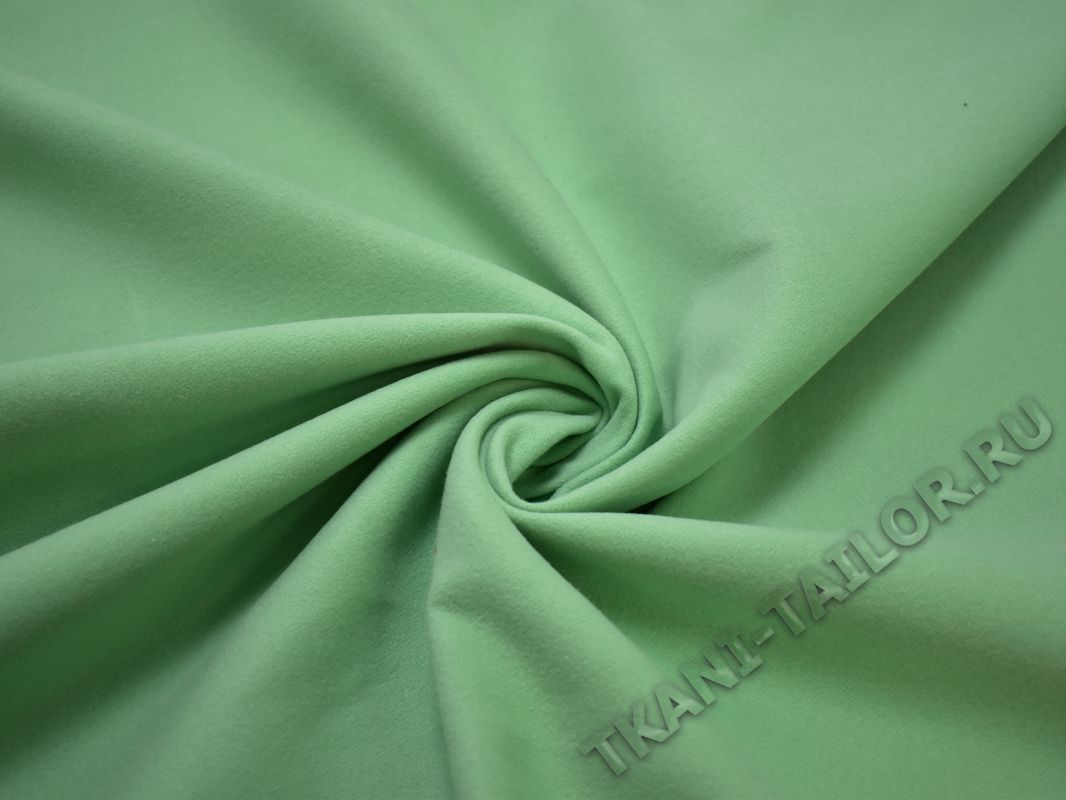 Пальтовая ткань мятно-зеленая - фото 1