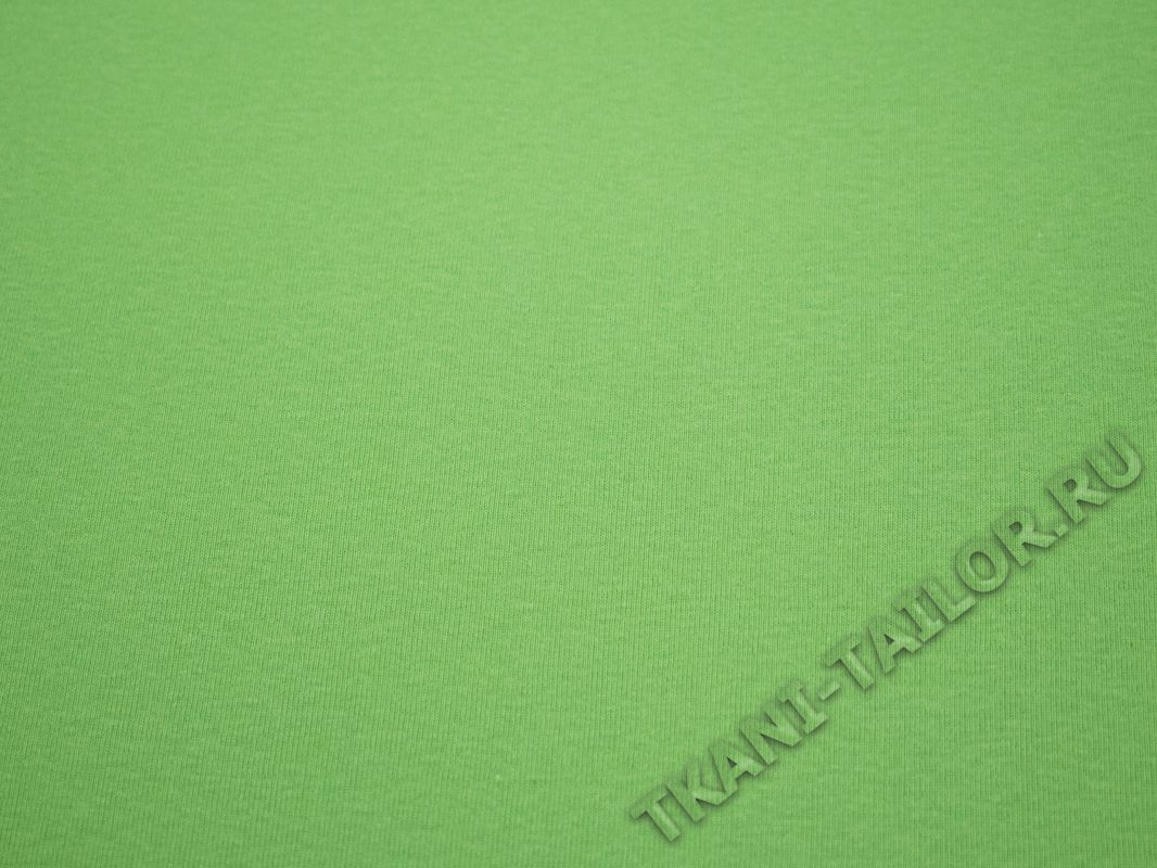 Трикотаж хлопковый зеленый - фото 3
