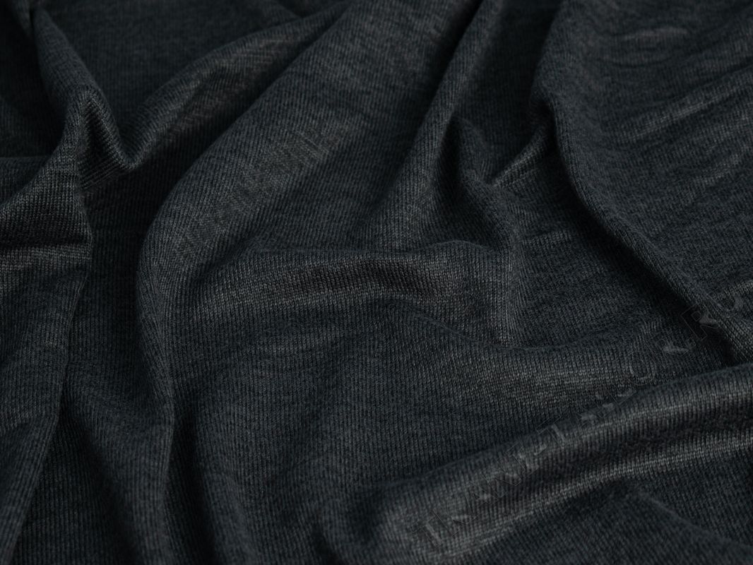 Трикотаж темно-серый миланж - фото 3