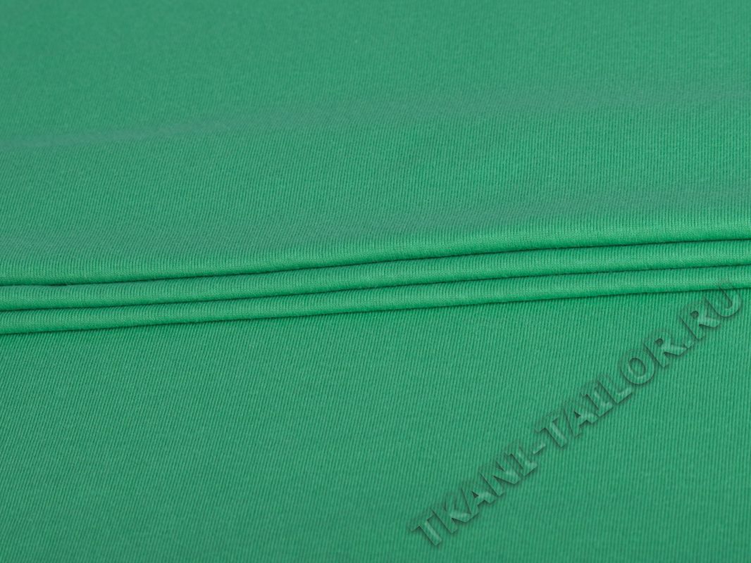 Трикотаж хлопковый мятно-зеленый - фото 4