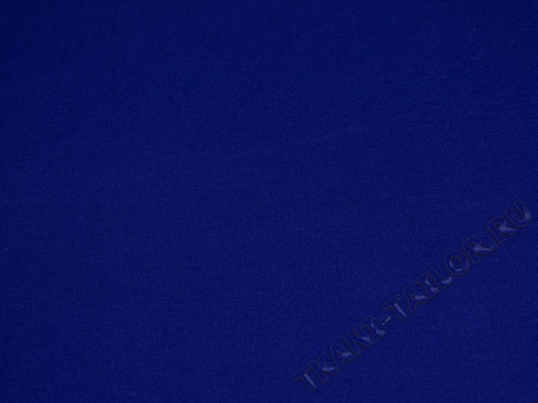 Трикотаж хлопковый васильково-синий - фото 2