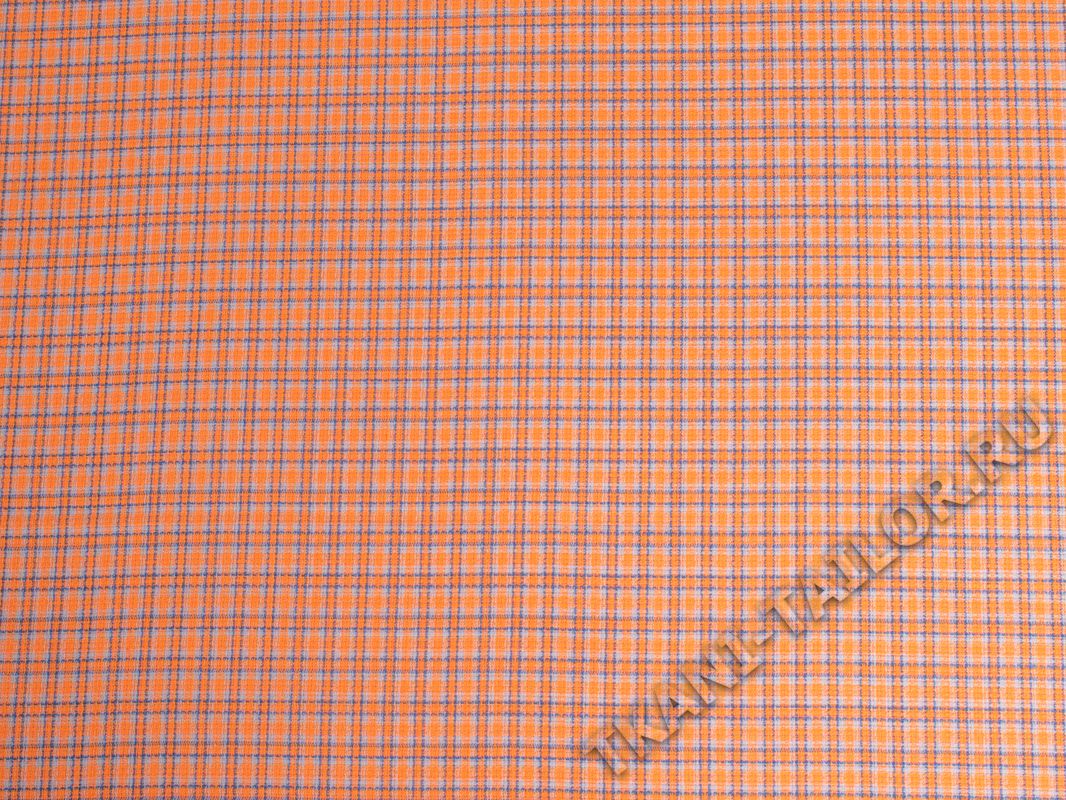 Плательная оранжевая клетка тартан - фото 1