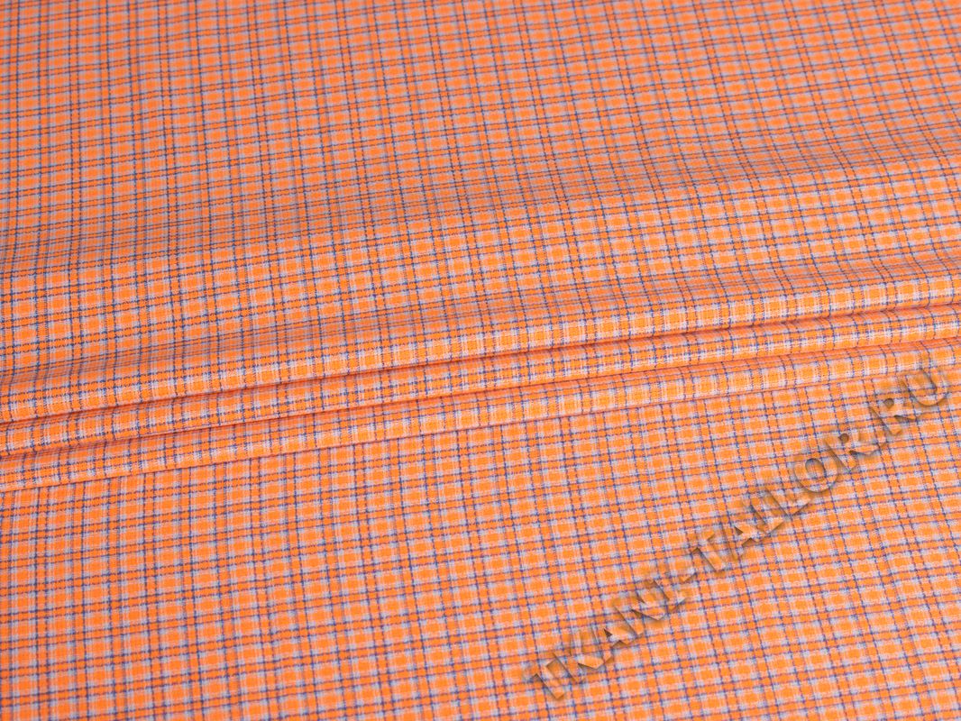Плательная оранжевая клетка тартан - фото 5
