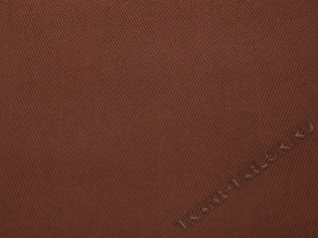 Костюмная ткань коричневая елочка - фото 2