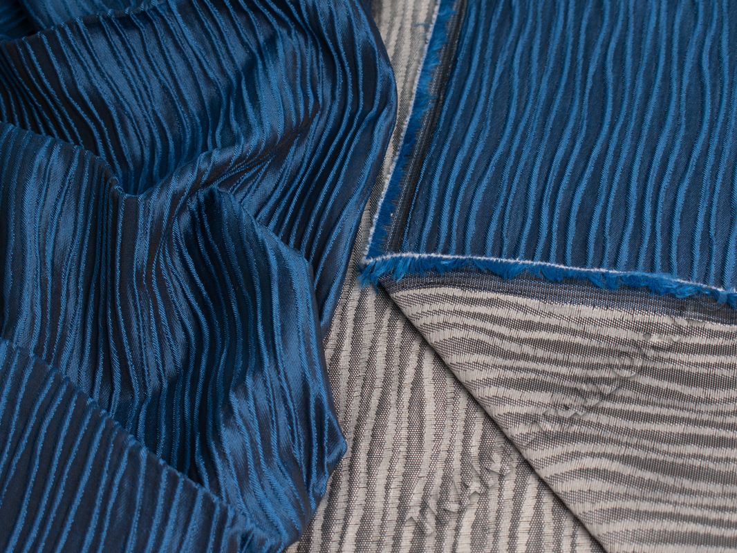 Портьерная ткань синего цвета - фото 5