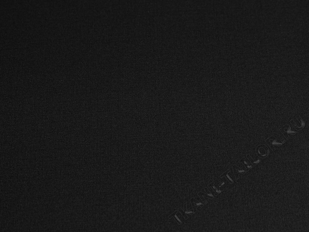 Костюмный ткань стрейч черная - фото 2