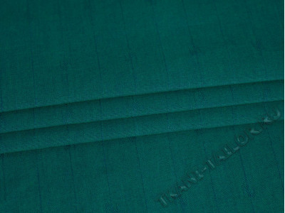 Лен 100% зелено-бирюзового цвета - фото