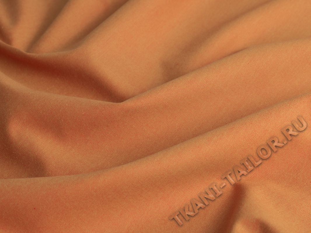 Плательная ткань оранжевого цвета - фото 1