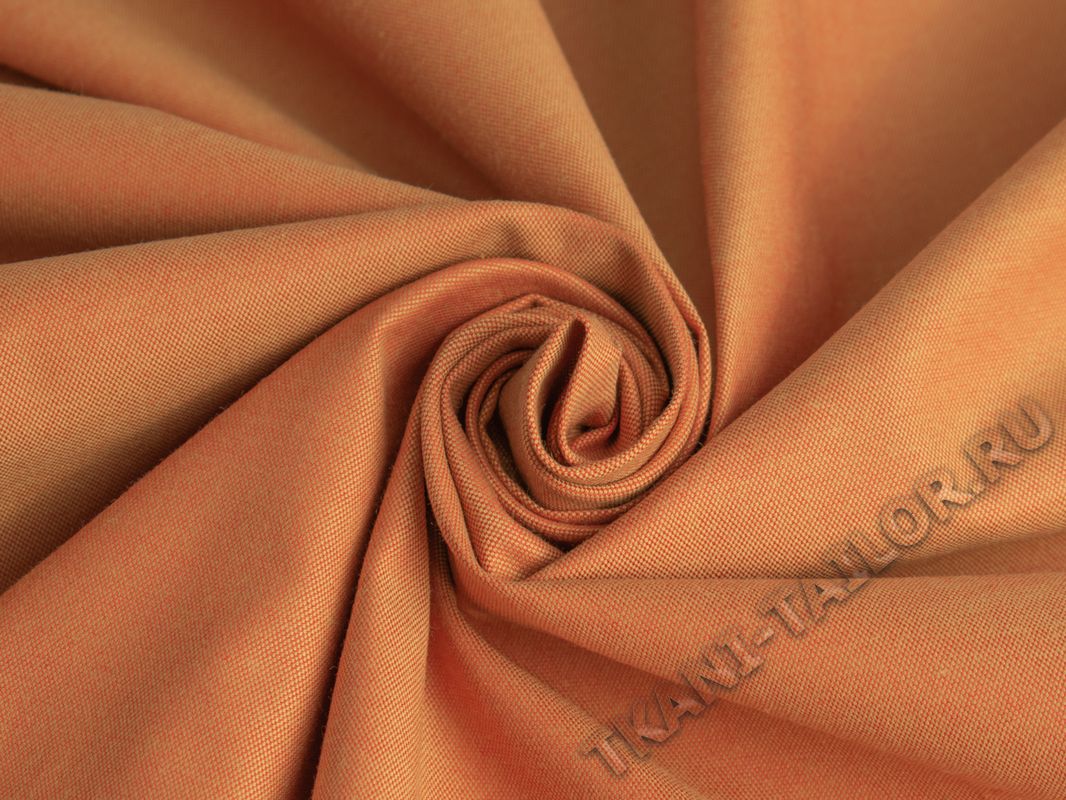 Плательная ткань оранжевого цвета - фото 4