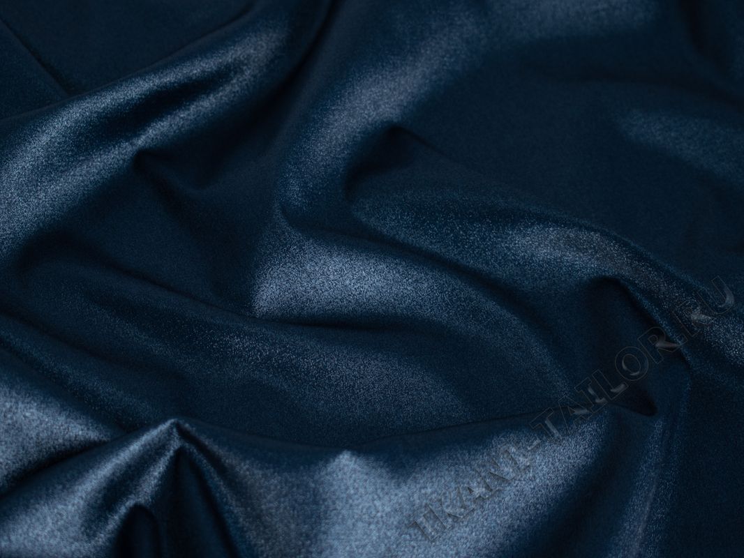 Плательная темно-синяя ткань - фото 1