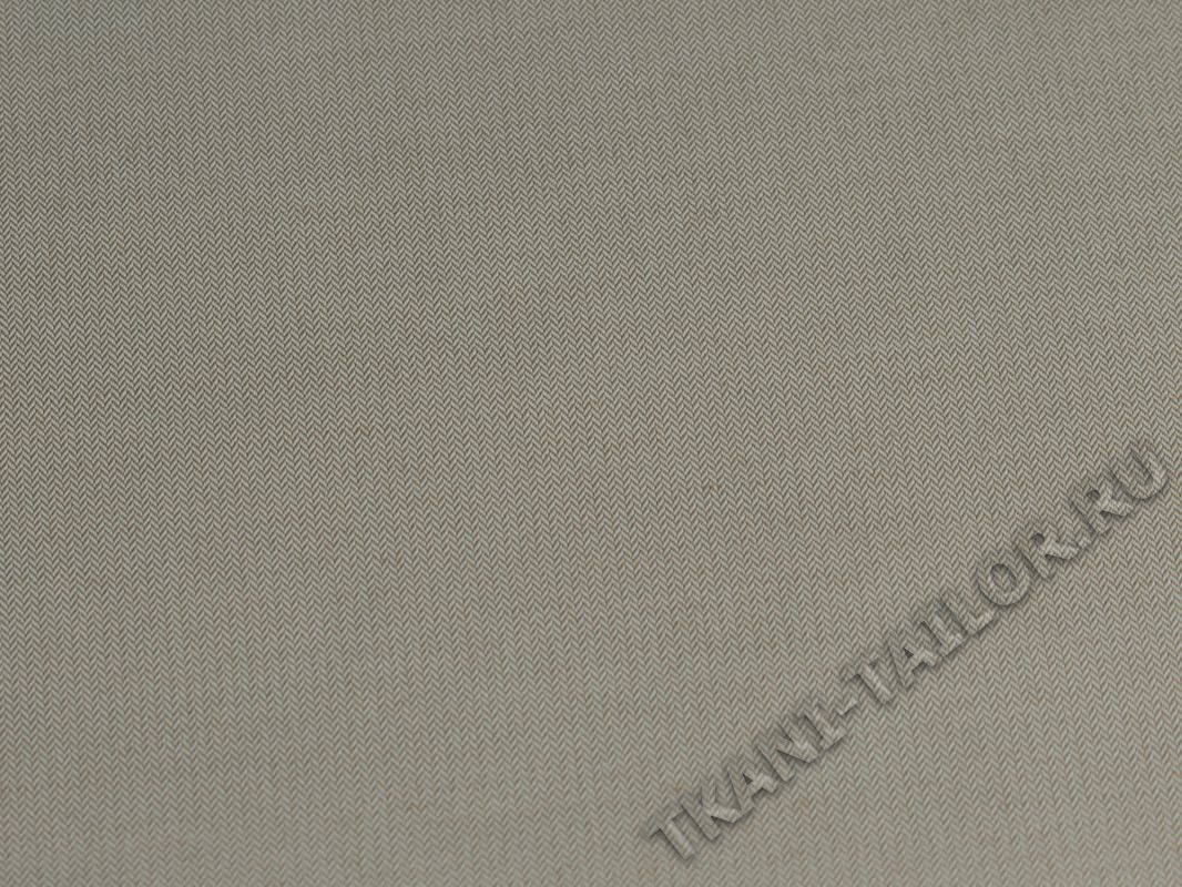 Рубашечная ткань серая принт мелкая елочка - фото 2