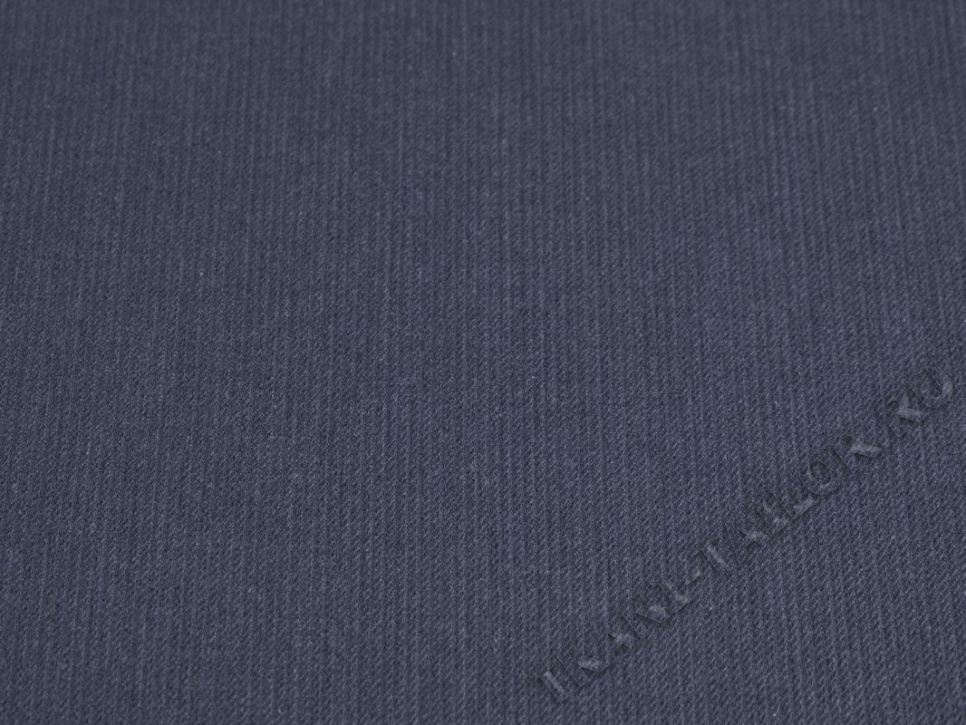 Рубашечная ткань серо-синяя в рубчик - фото 2