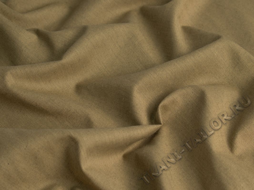 Рубашечная ткань коричневого цвета - фото 1