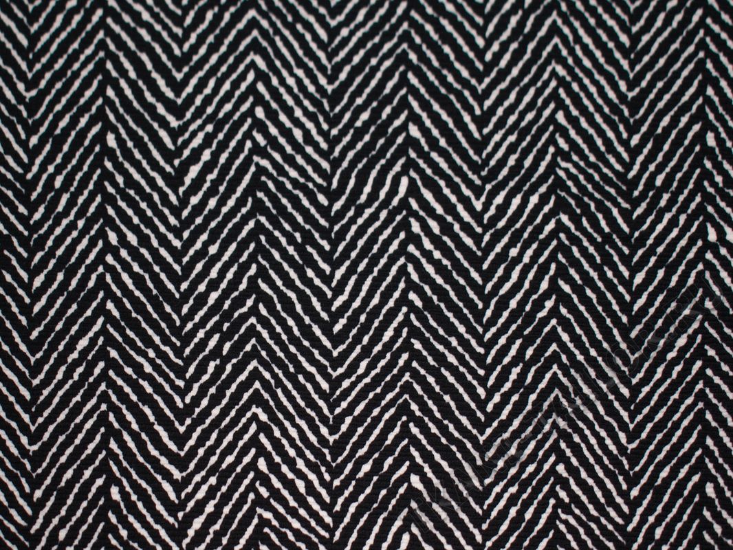 Плательная ткань принт полоски зебры - фото 2