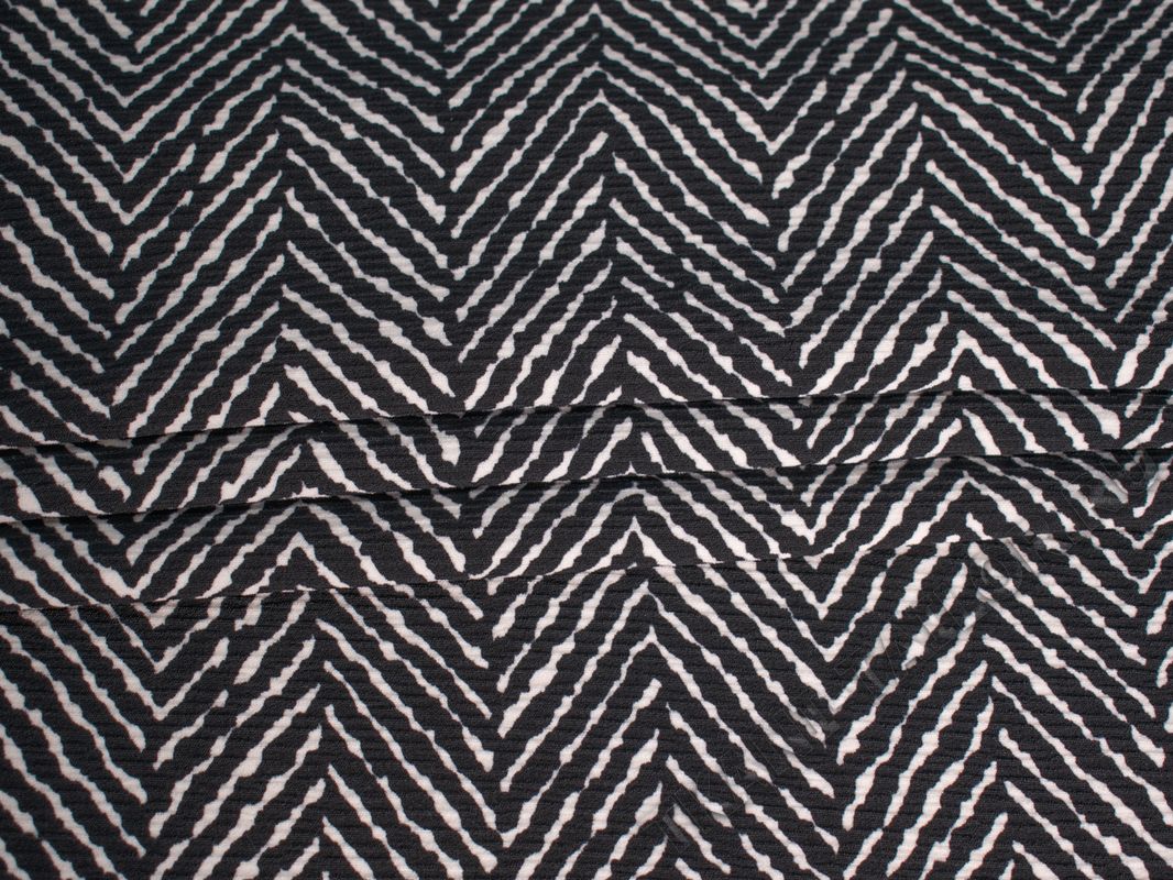 Плательная ткань принт полоски зебры - фото 1