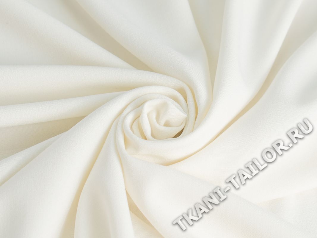 Рубашечная ткань молочно-белая - фото 4