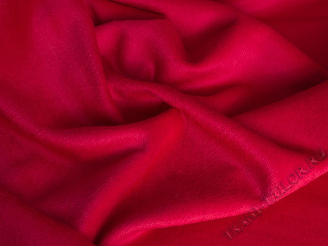 Пальтовая ткань красная - фото 3