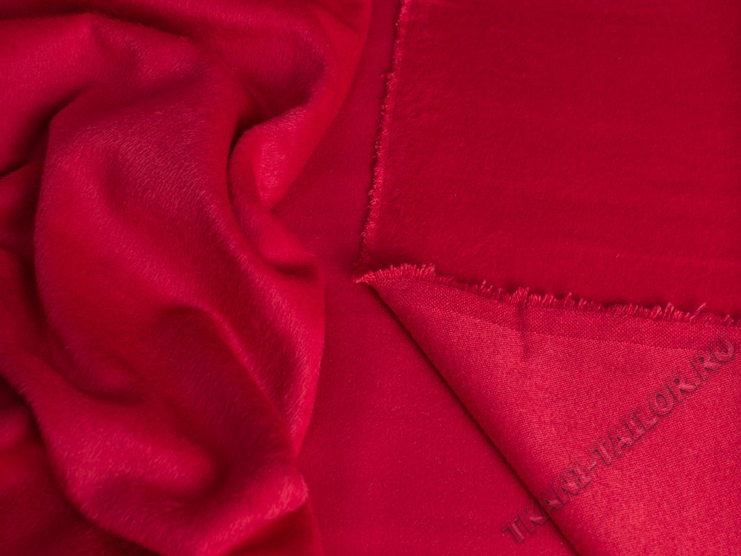 Пальтовая ткань красная - фото 5