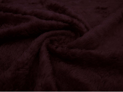 Мех искуственный бордовый короткий ворс - фото