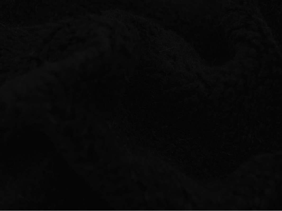 Мех искусственный черный короткий ворс - фото 4